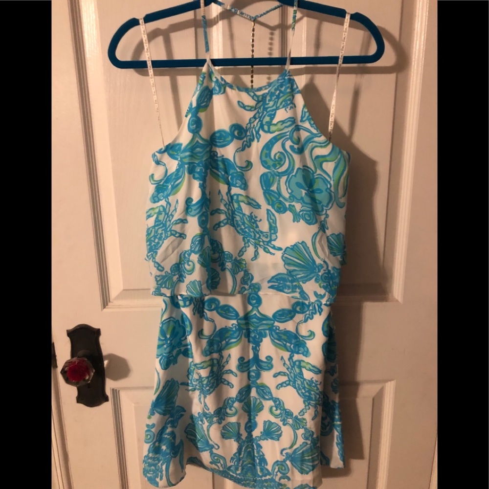 Lilly Pulitzer silk sea shell rhinestone dress 4